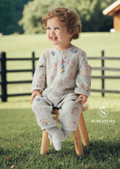 Bodysuit dài cài cúc, vạt chéo AQPA