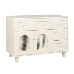 Tủ gỗ ngang 2 cánh mây + 4 ngăn kéo 700*1000*450 cm