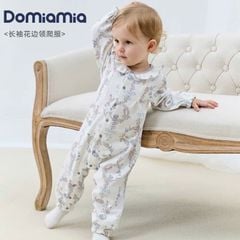 Bodysuit cotton cổ bèo bo chun Domiamia (Pre order)