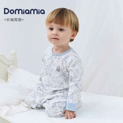Bodysuit dài tay vạt chéo cổ tròn Domiamia