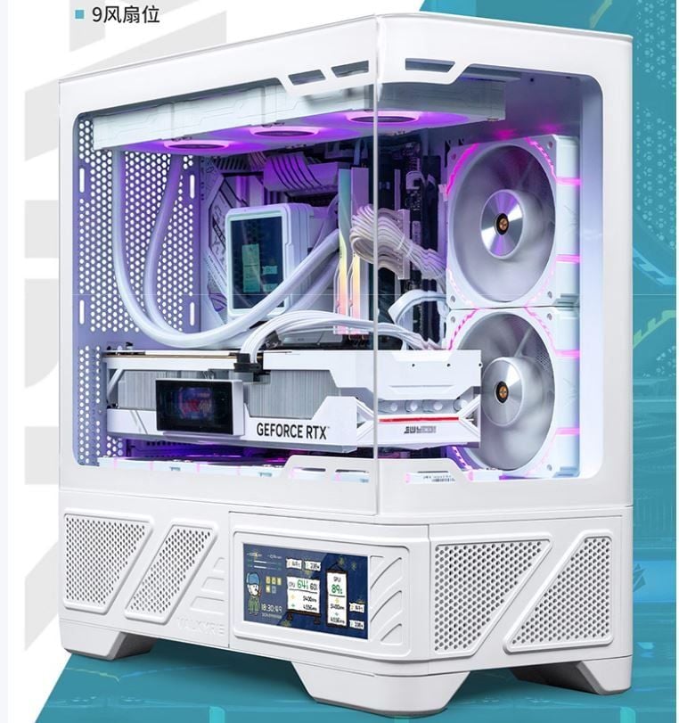 VỎ CASE PC VALKYRIE VK03-M LCD WHITE
