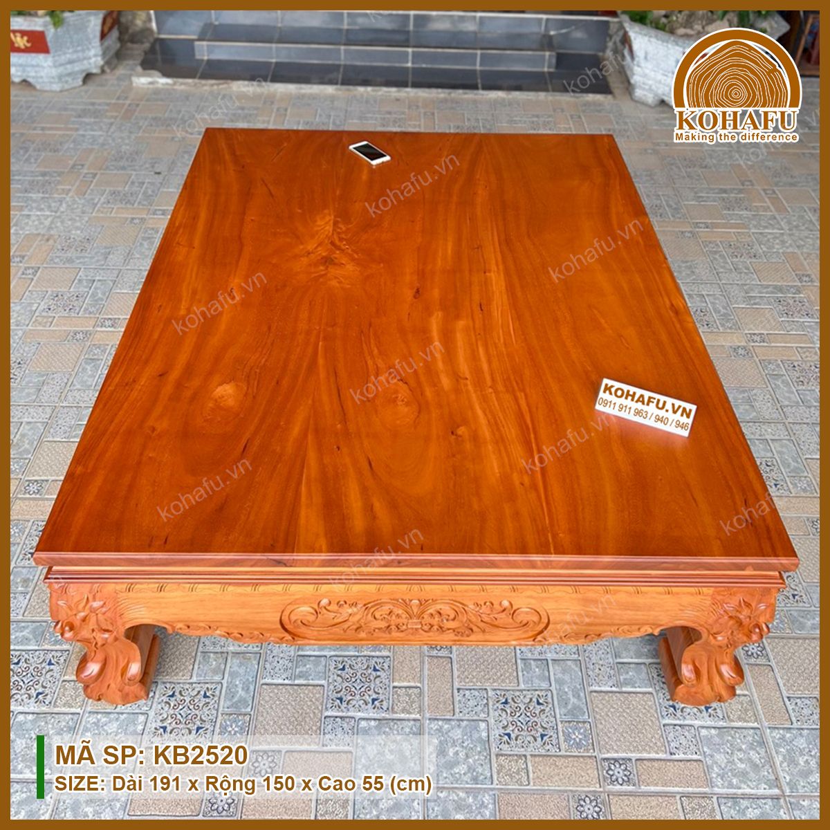 Sập Gỗ Gõ Đỏ KB2520