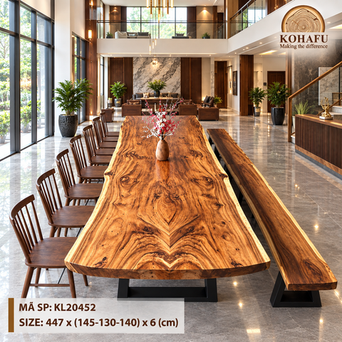 MẶT BÀN DÀI GỖ ME TÂY KL20452