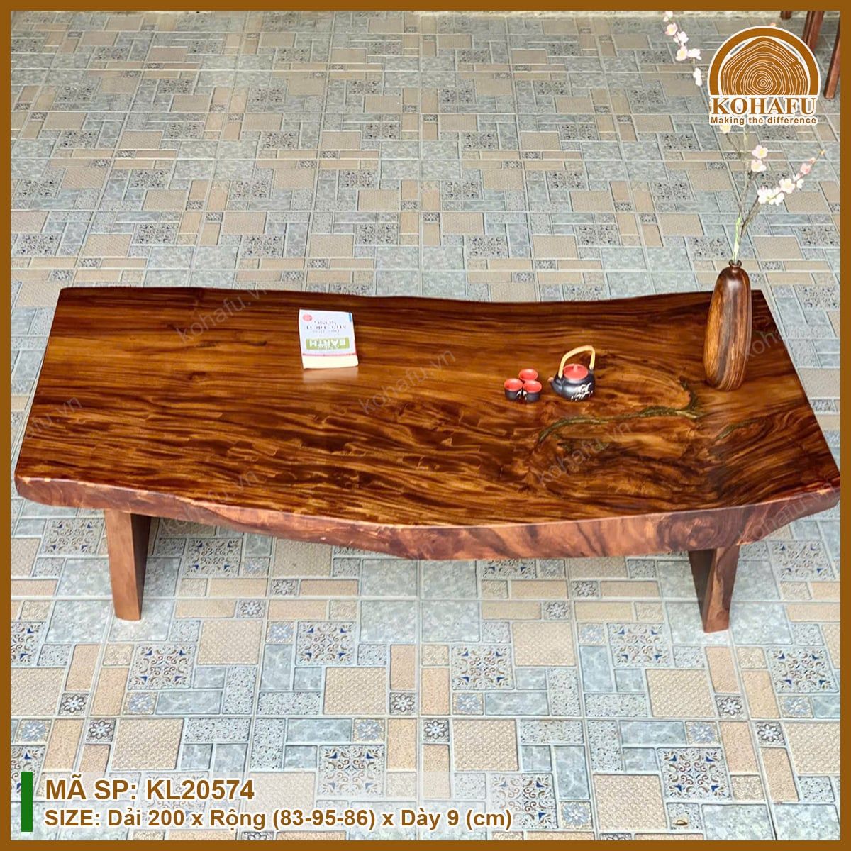 MẶT BÀN DÀI GỖ ME TÂY KL20574