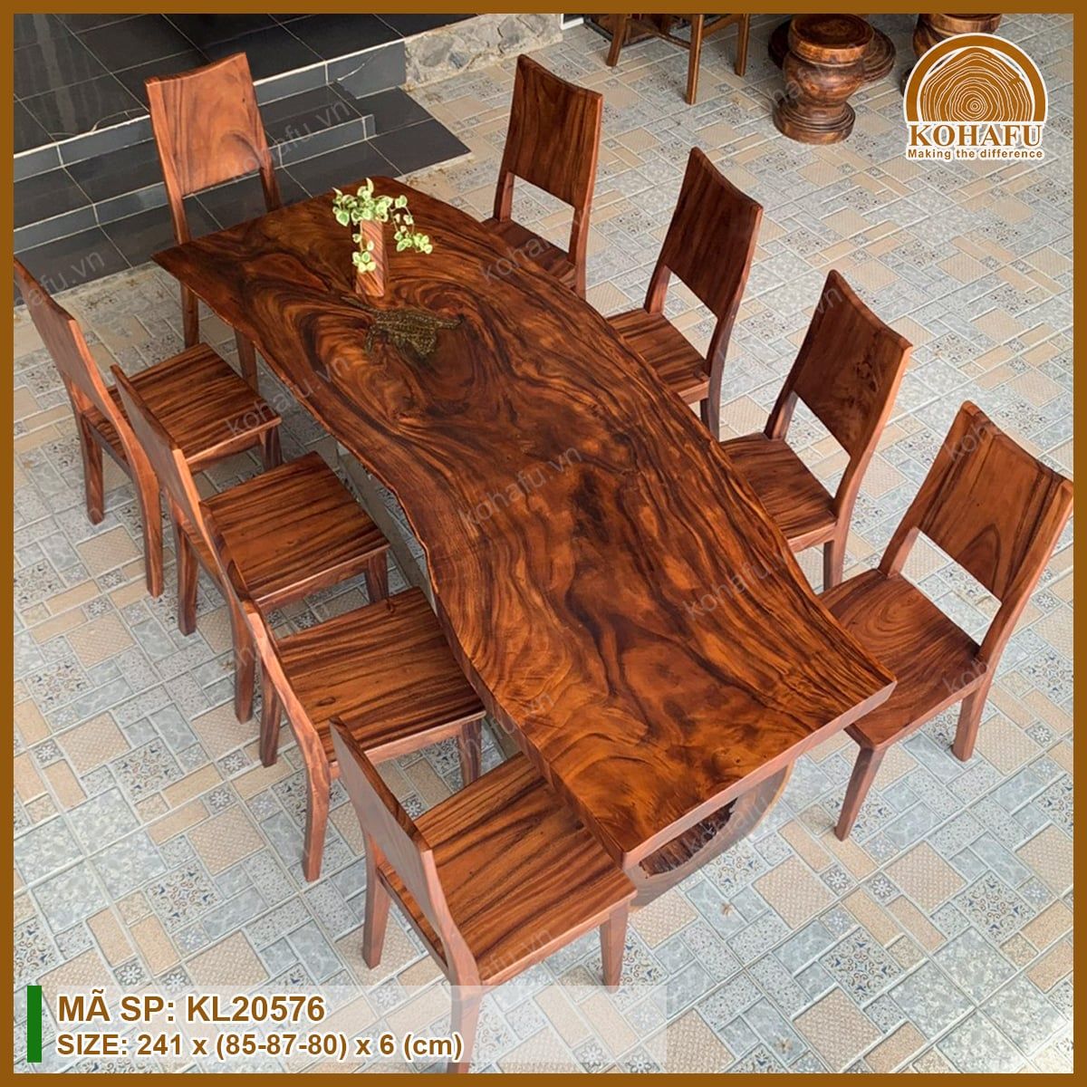 MẶT BÀN DÀI GỖ ME TÂY KL20576