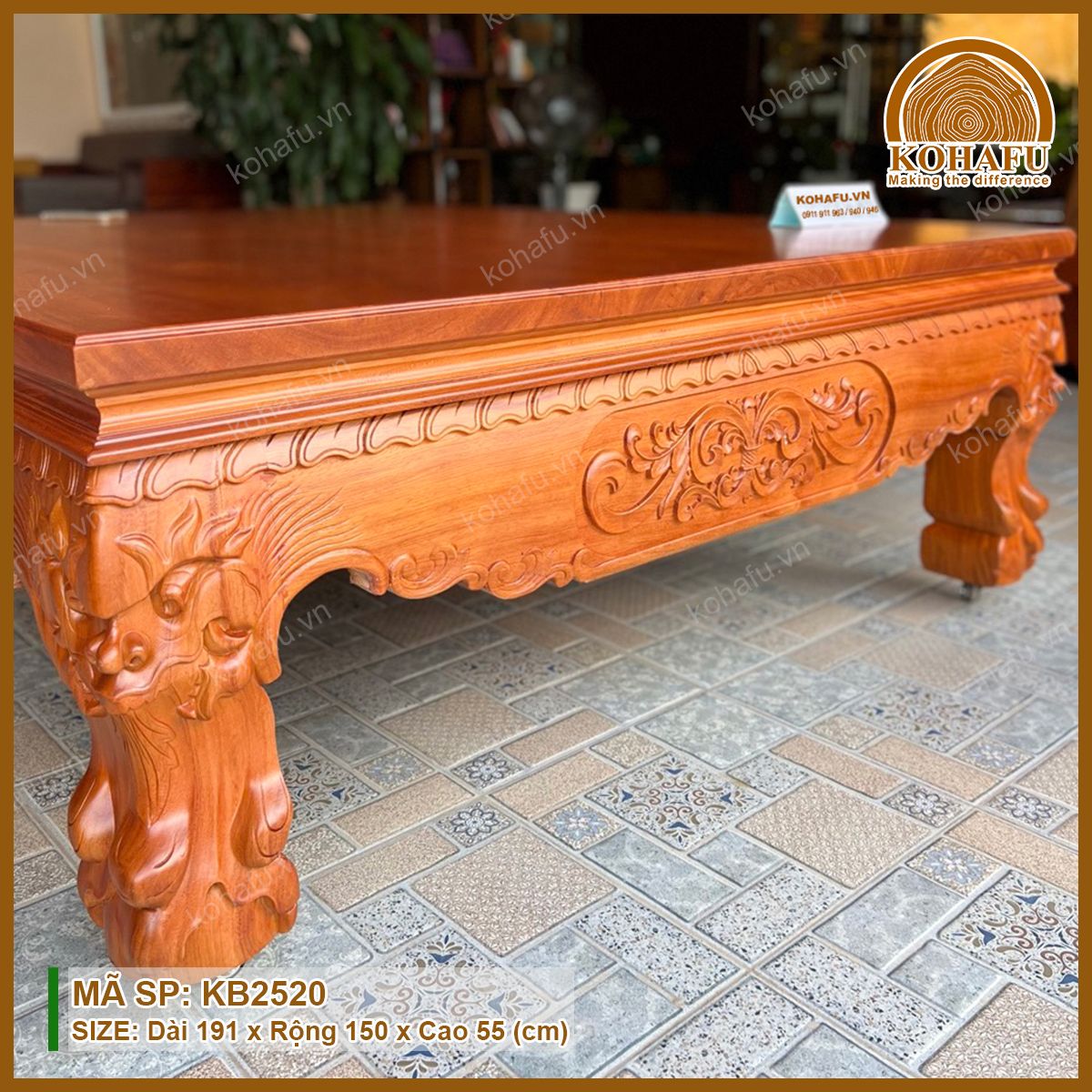 Sập Gỗ Gõ Đỏ KB2520