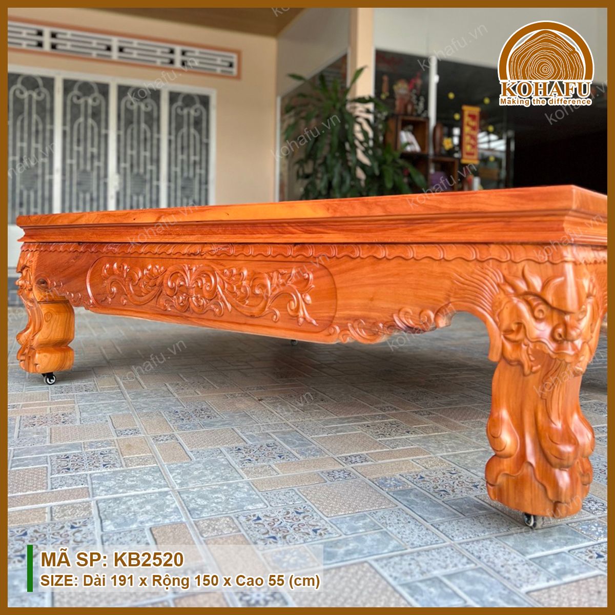 Sập Gỗ Gõ Đỏ KB2520