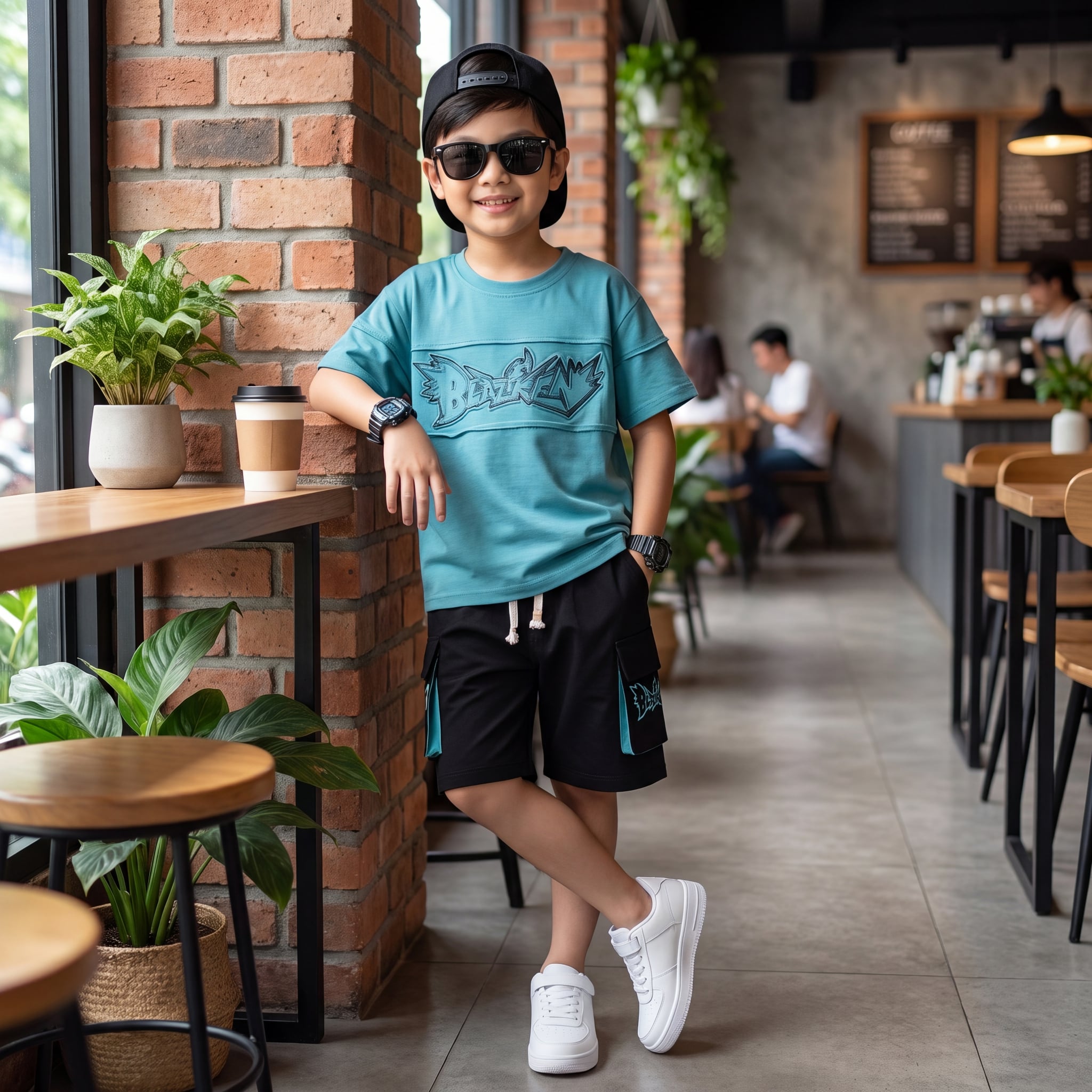 Bộ thun bé trai túi hộp Blaziken