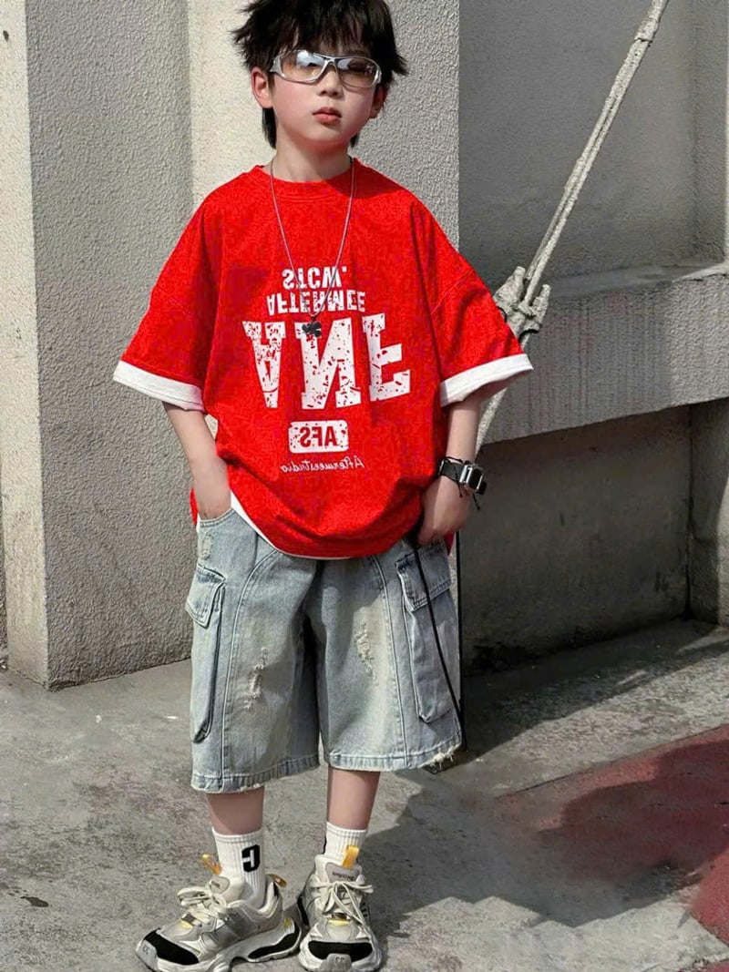 Bộ jean bé trai túi hộp ANF