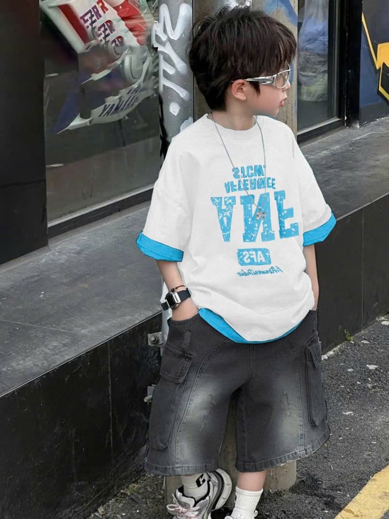 Bộ jean bé trai túi hộp ANF