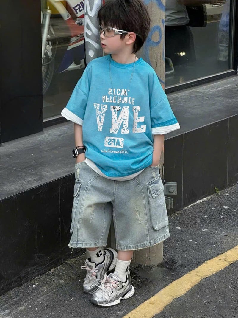 Bộ jean bé trai túi hộp ANF