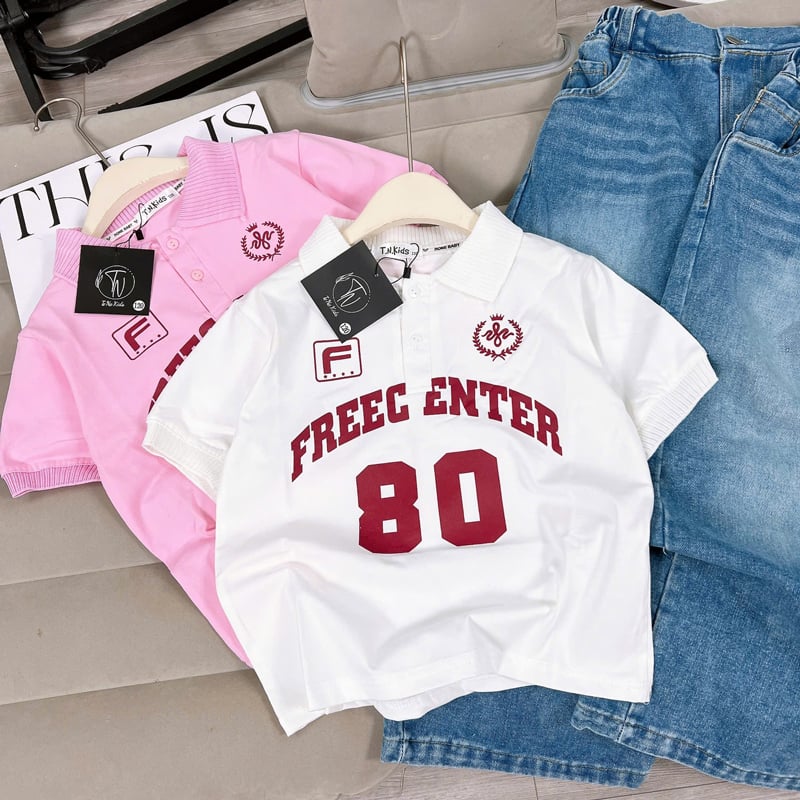 Bộ jean dài bé gái Free 80