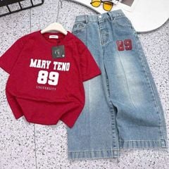 Bộ jean dài bé gái Mary 89