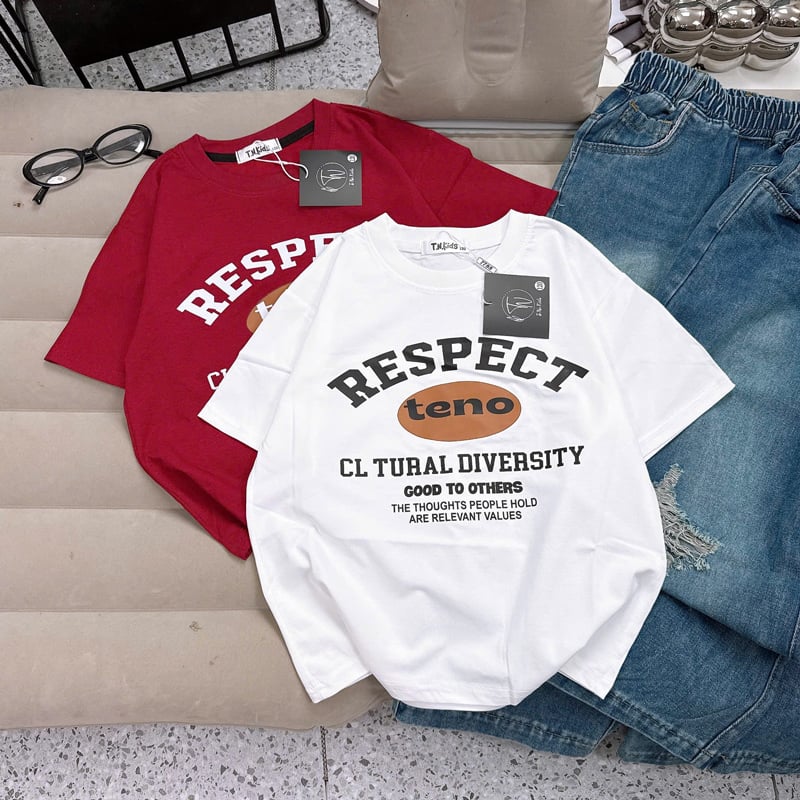 Bộ jean dài bé gái rách Respect