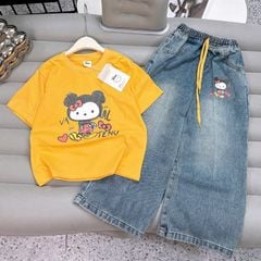 ​​​​​​​Bộ jean dài bé gái Vaal