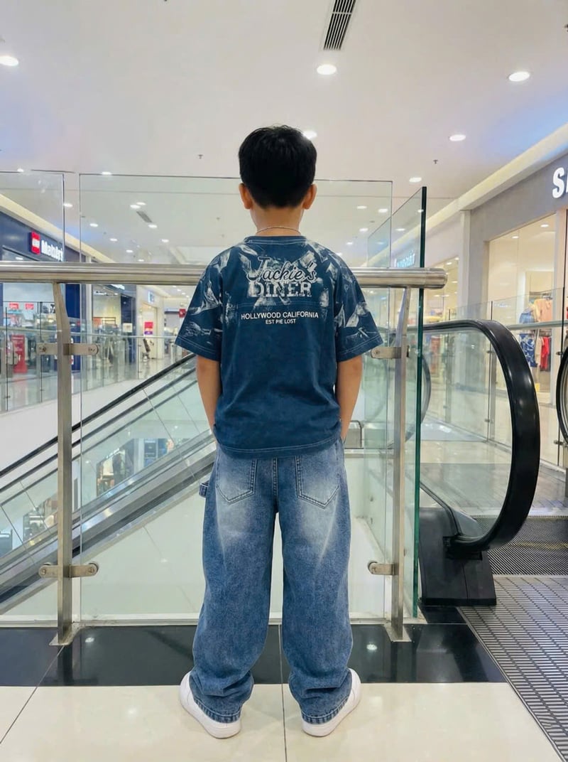 Bộ jean dài bé trai Diner