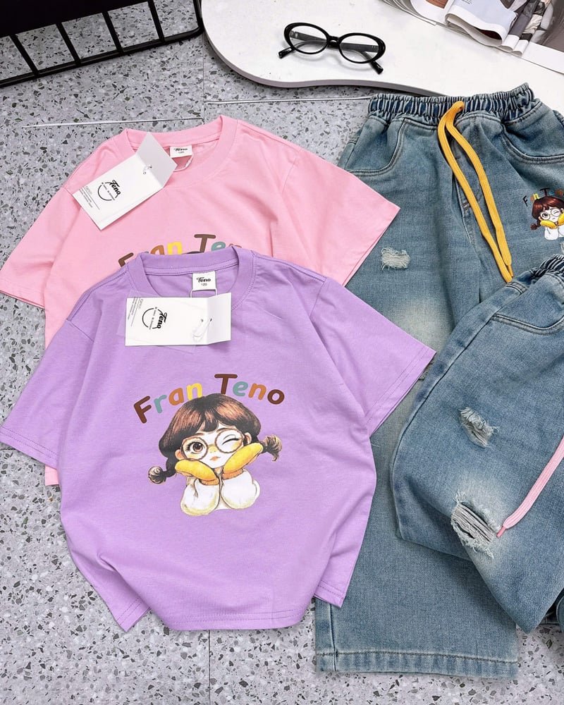 ​​​​​​​Bộ jean dài bé gái Fran