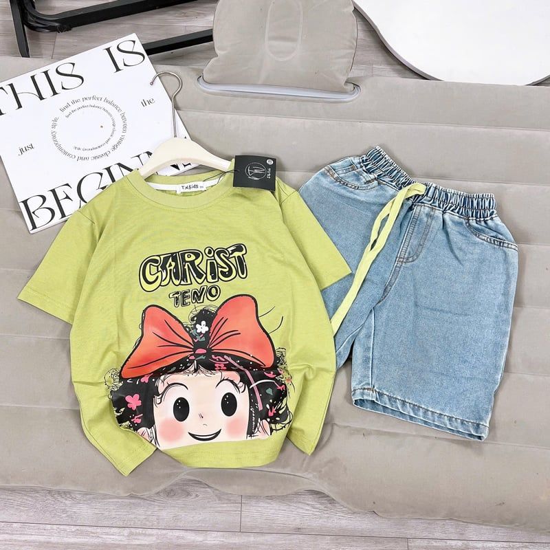 Bộ jean ngố bé gái cô gái Carist