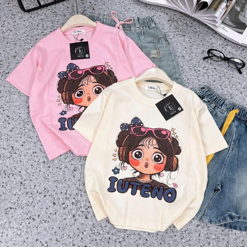 Bộ jean ngố bé gái IUTENO