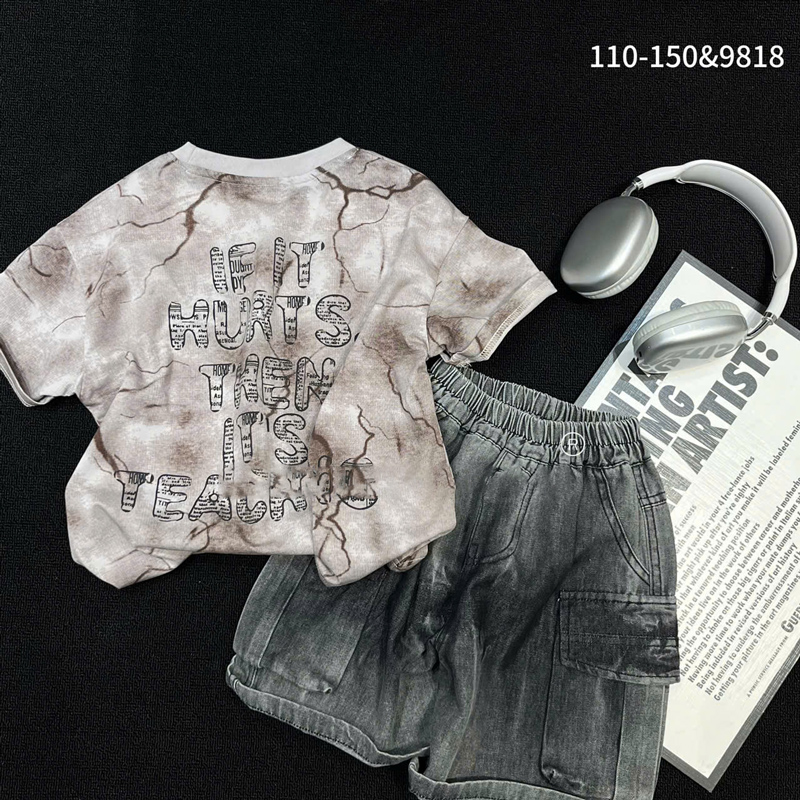 Bộ jean Quảng Châu bé trai loang Hope 9818