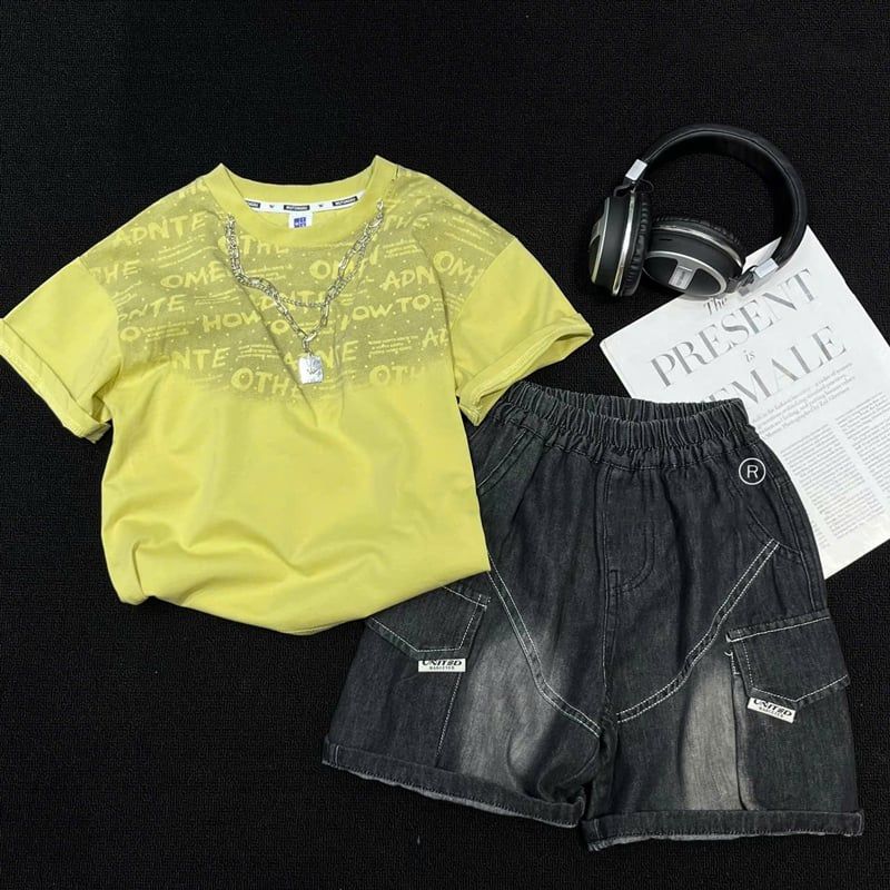 Bộ jean Quảng Châu bé trai OMEN 9822