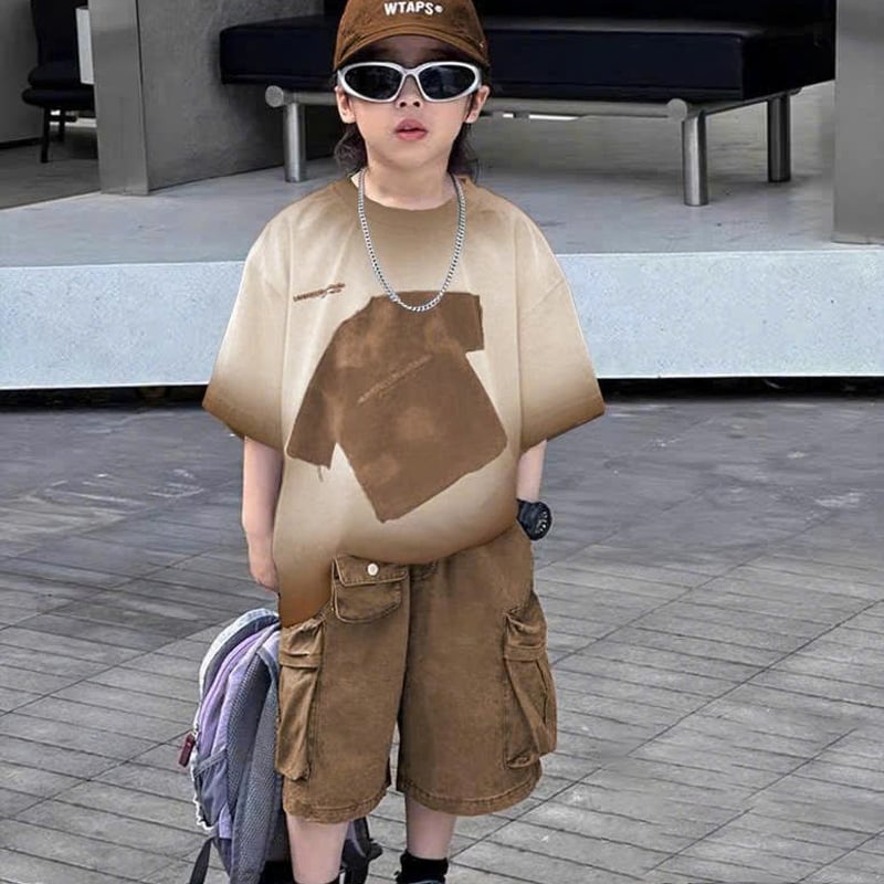 Bộ kaki bé trai hình áo