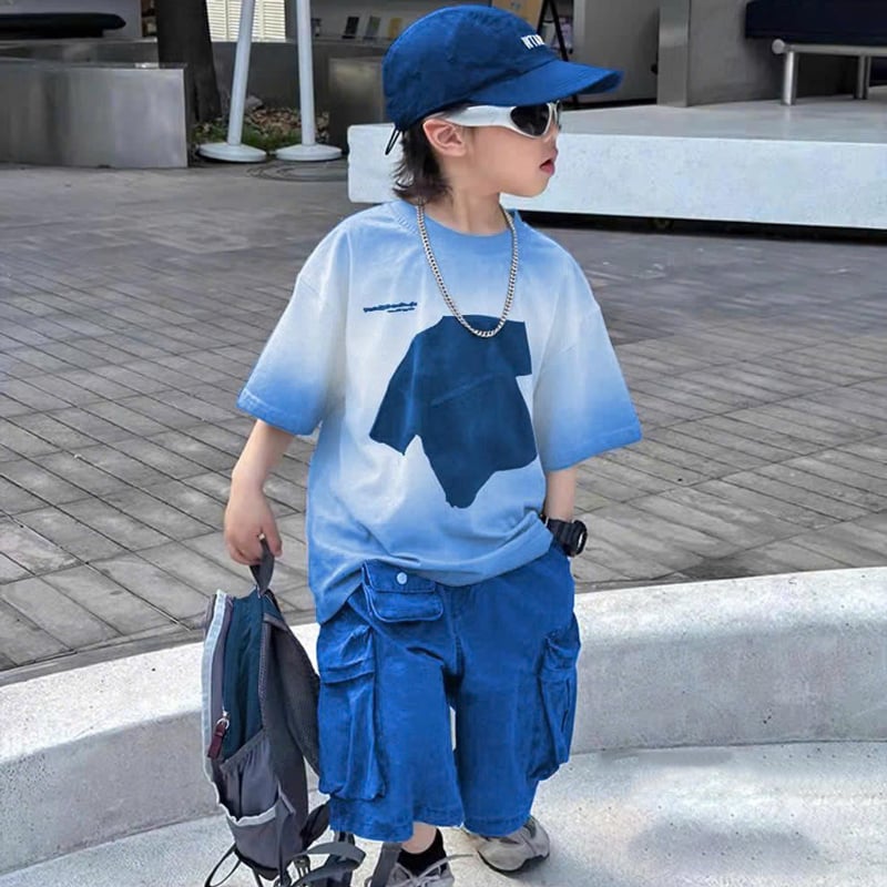 Bộ kaki bé trai hình áo