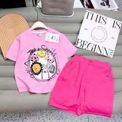 Bộ kaki ngố bé gái smile