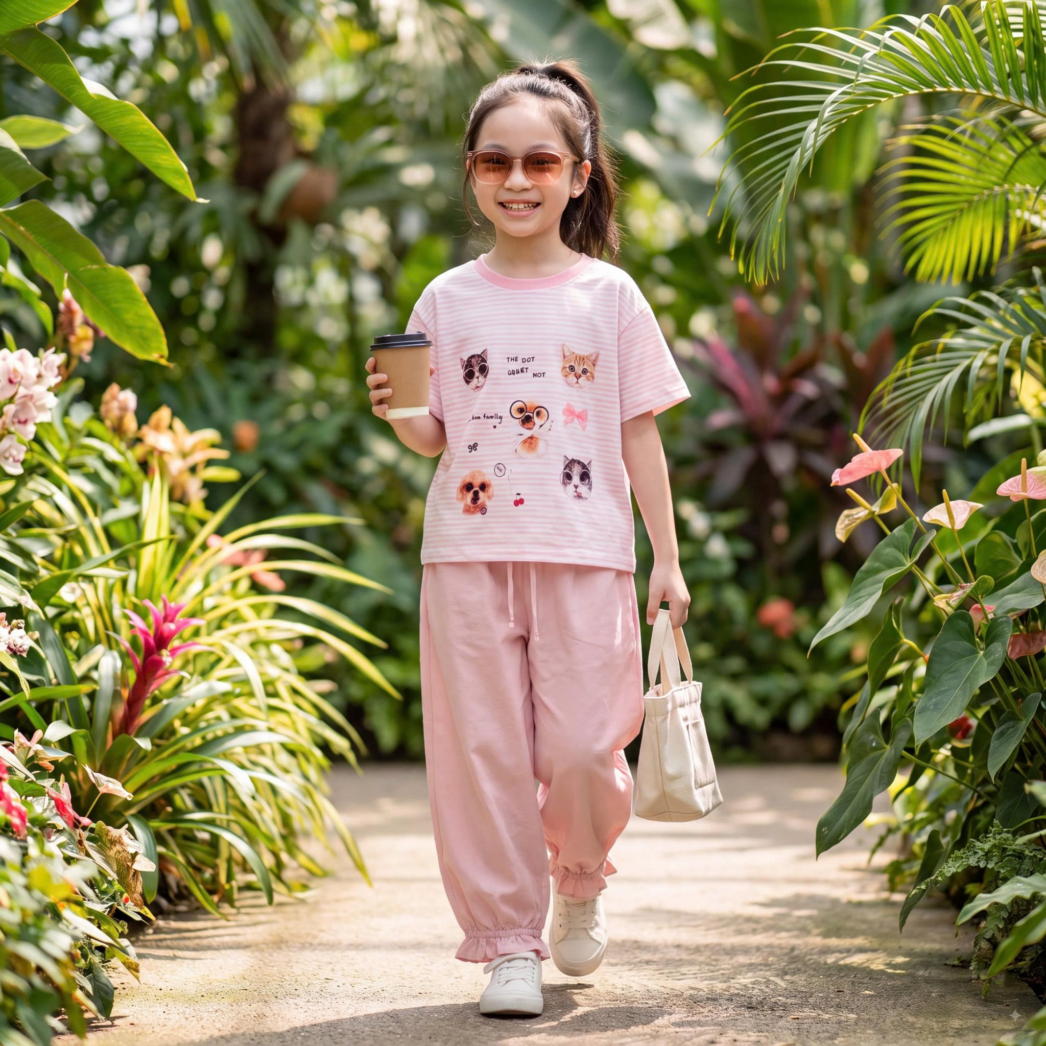 BỘ QUẦN SUÔNG ĐŨI BÉ GÁI HÌNH CÚN