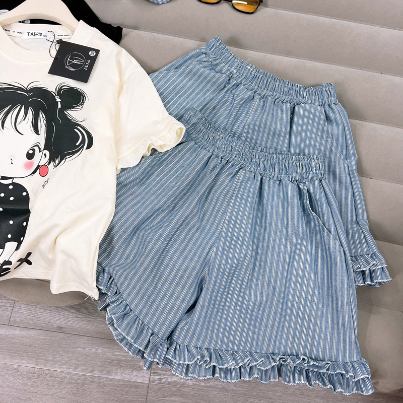 Bộ thun bé gái búp bê bèo