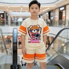 Bộ thun bé trai gấu Ride
