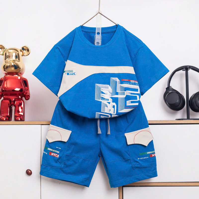 Bộ thun bé trai phối Element