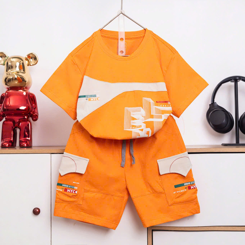 Bộ thun bé trai phối Element