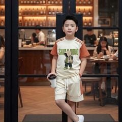 Bộ thun bé trai phối Savano