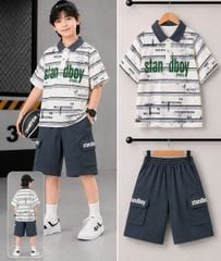 BỘ thun bé trai POLO kẻ sọc Standboy
