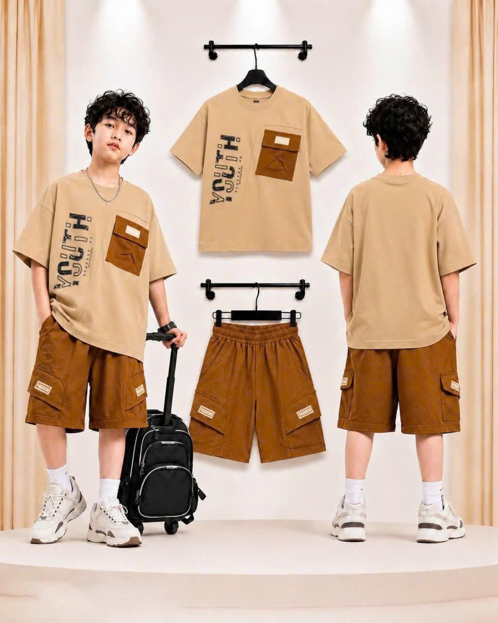 Bộ thun bé trai túi hộp YOUTH