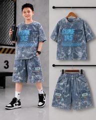Bộ thun bé trai Wash đá CUNE TAS