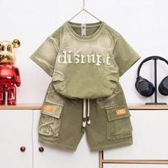 Bộ thun bé trai wash đá Disrupt