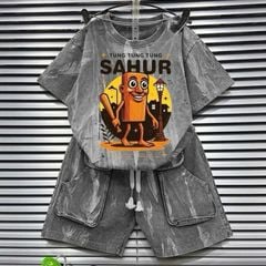 Bộ thun bé trai wash đá Tung Tung