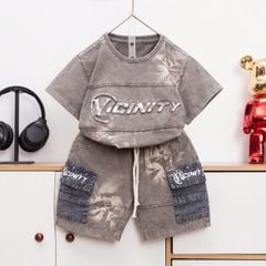 ​​​​​​​Bộ thun bé trai wash đá Vicinity