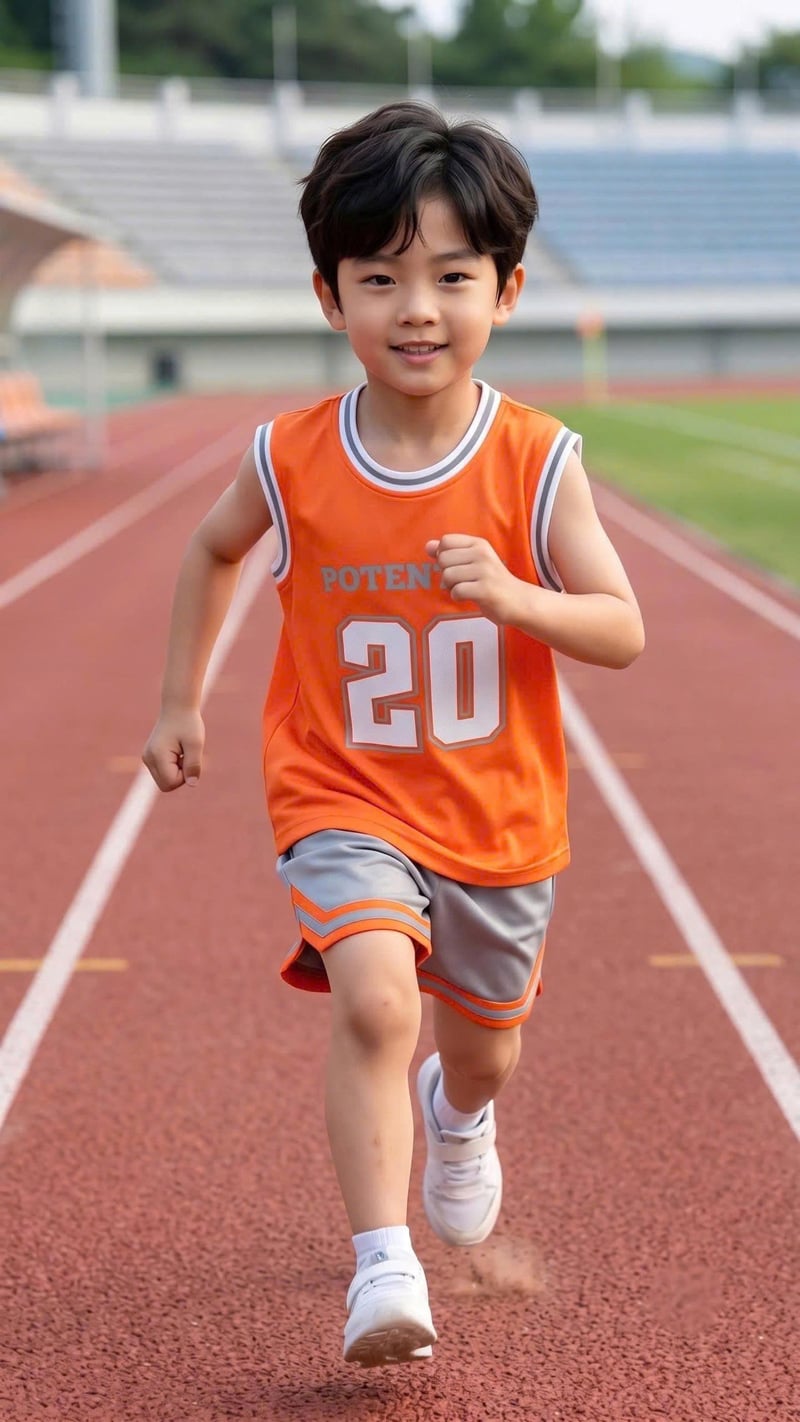 Bộ thun bé trai thể thao sát nách số 20