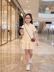 Bộ váy tầng bé gái cổ POLO
