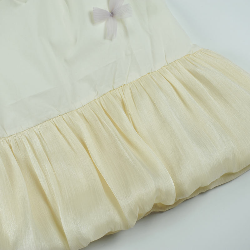 Đầm bí nơ tơ óng 1586