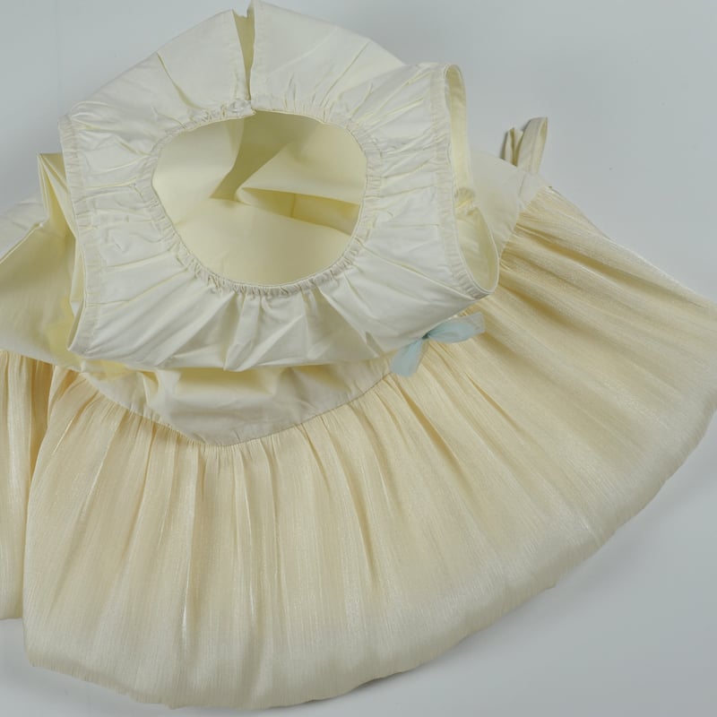 Đầm bí nơ tơ óng 1586