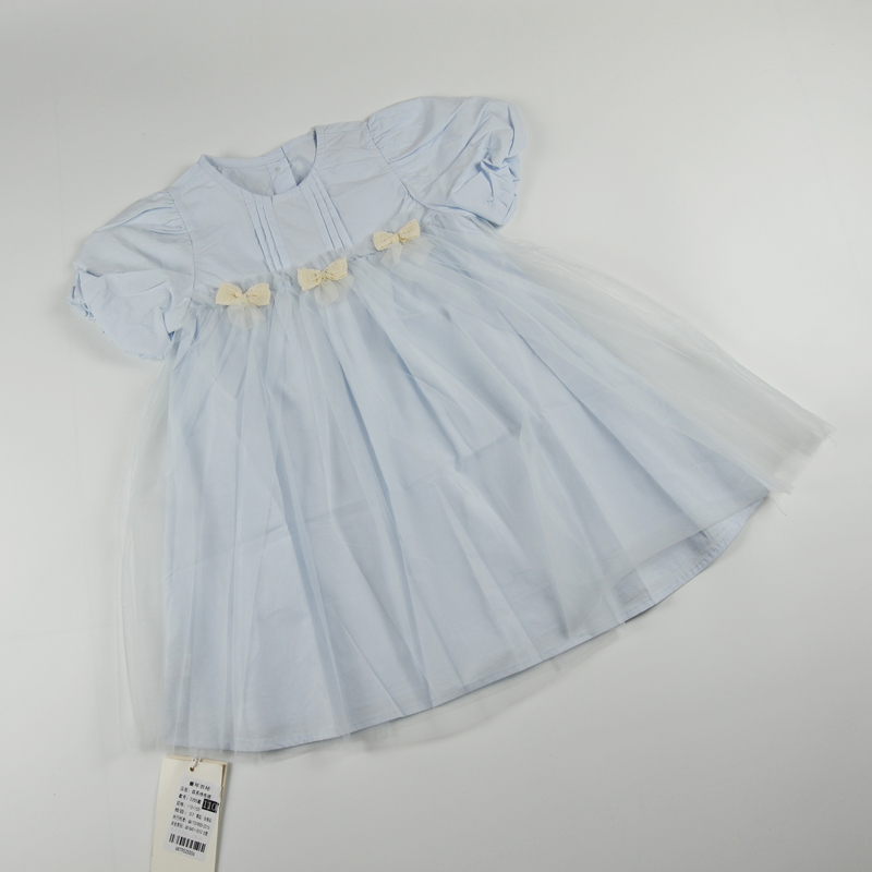 Đầm bé gái ren 3 nơ 2205