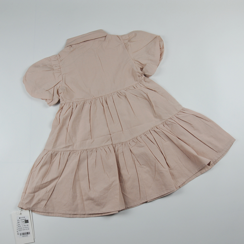 Đầm bé gái tay bồng cà vạt