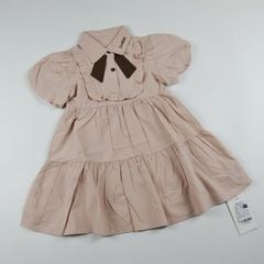 Đầm bé gái tay bồng cà vạt