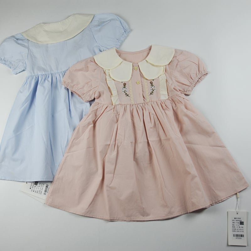 Đầm bé gái tiểu thư thêu hoa