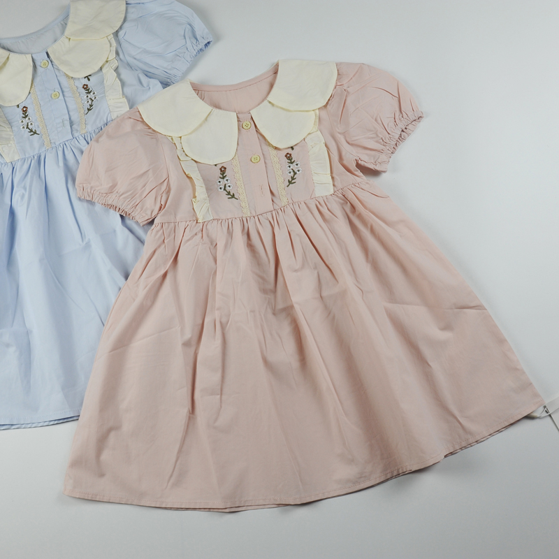 Đầm bé gái tiểu thư thêu hoa