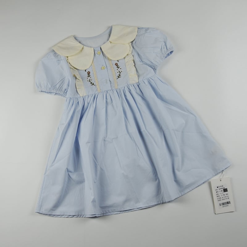 Đầm bé gái tiểu thư thêu hoa